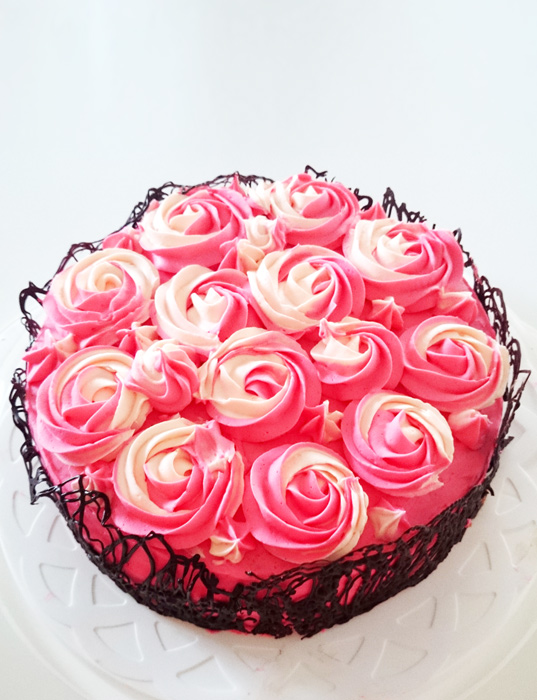 Rose cake - rostårta